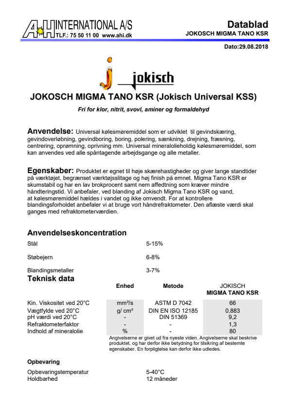 

Jokisch MIGMA TANO KSR (Jokisch Universal KSS)

